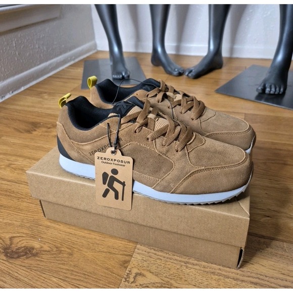 ZeroXposur Men's Trek Hiking Shoes -‎ Suede Toasted 9M - Picture 1 of 7